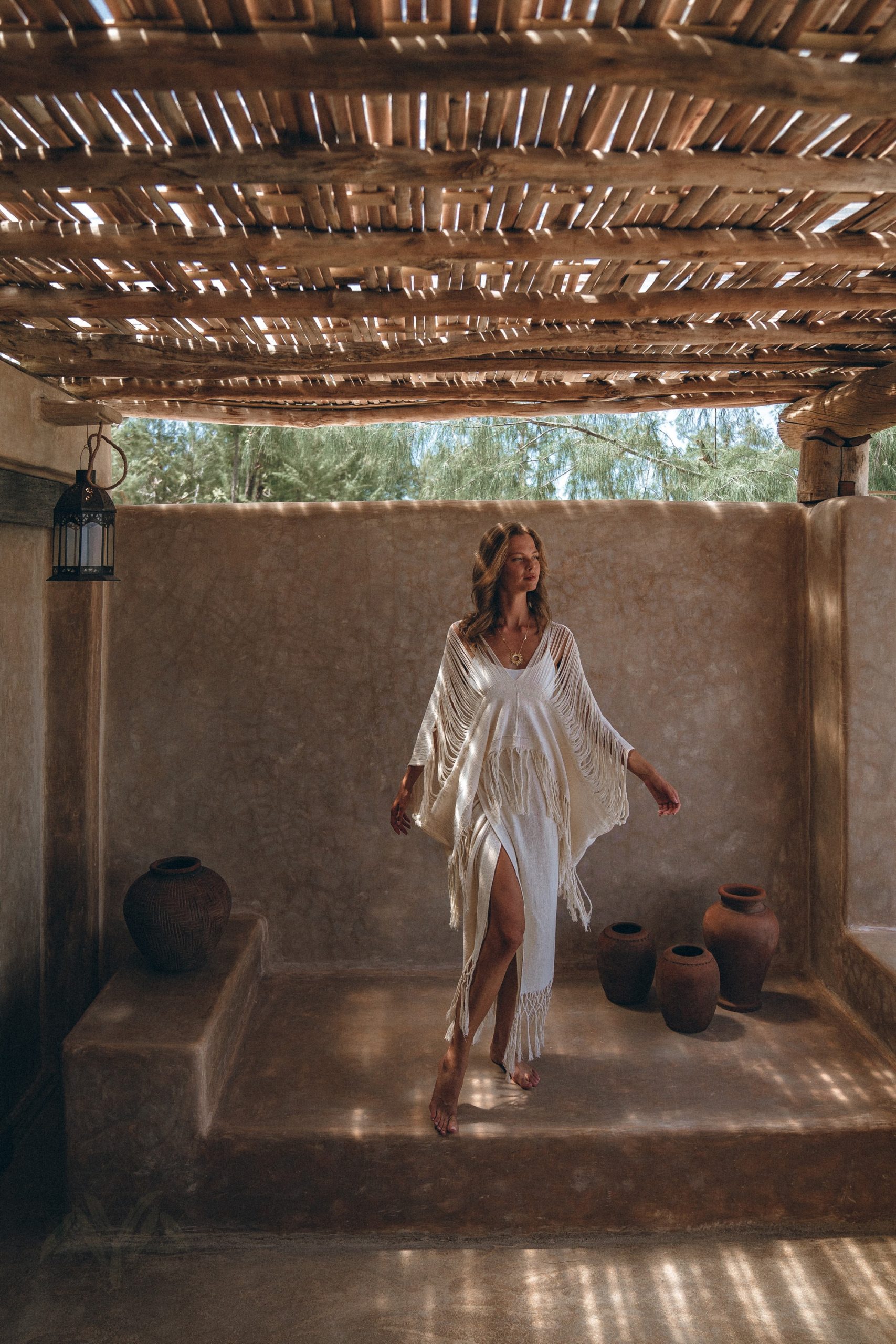 Off White Bohemian Crop Top Boho Frayed Blouse