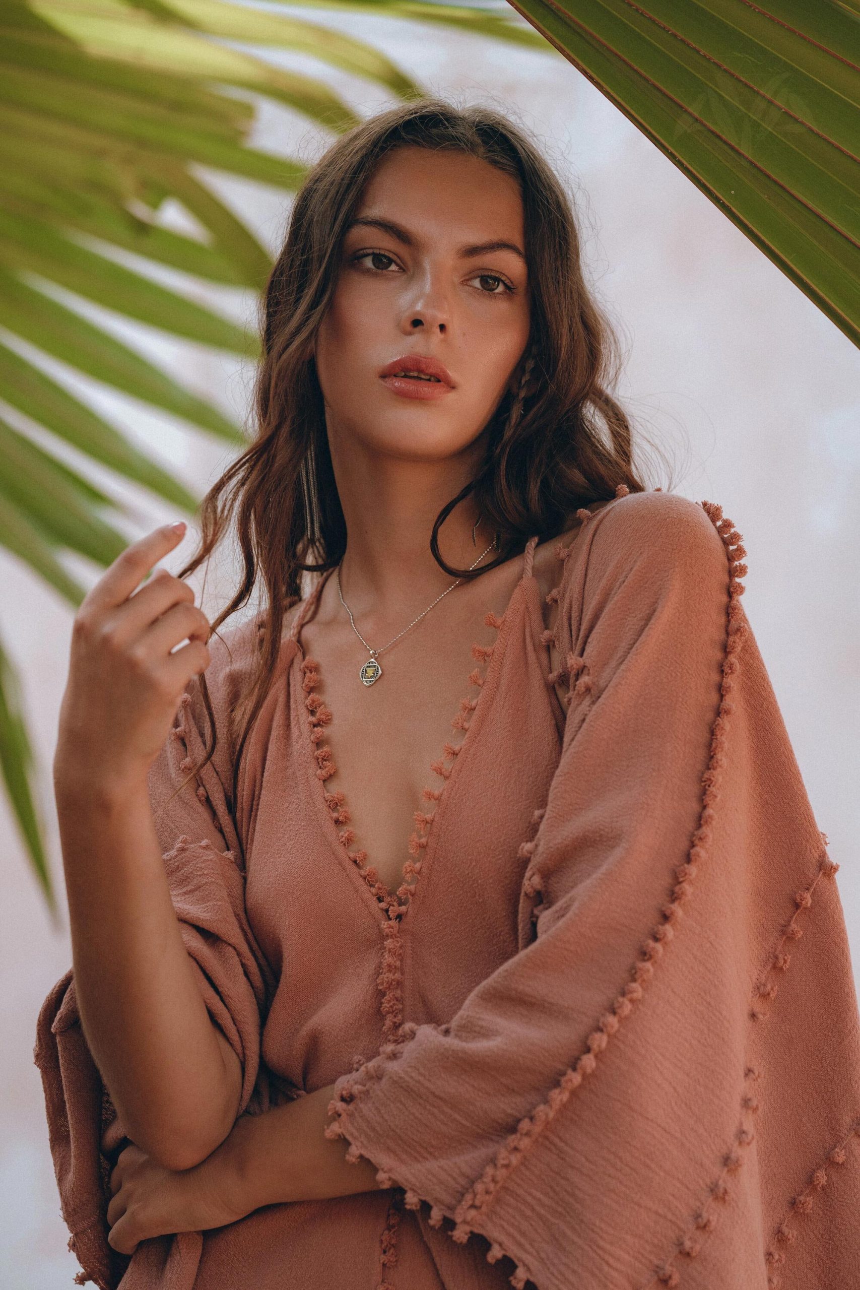 Pink Cotton Robe Handmade Bohemian Poncho Boho Cape