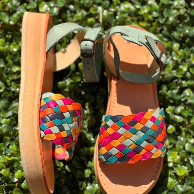 Handwoven Leather Open Toe Huarache Sandal All Sizes