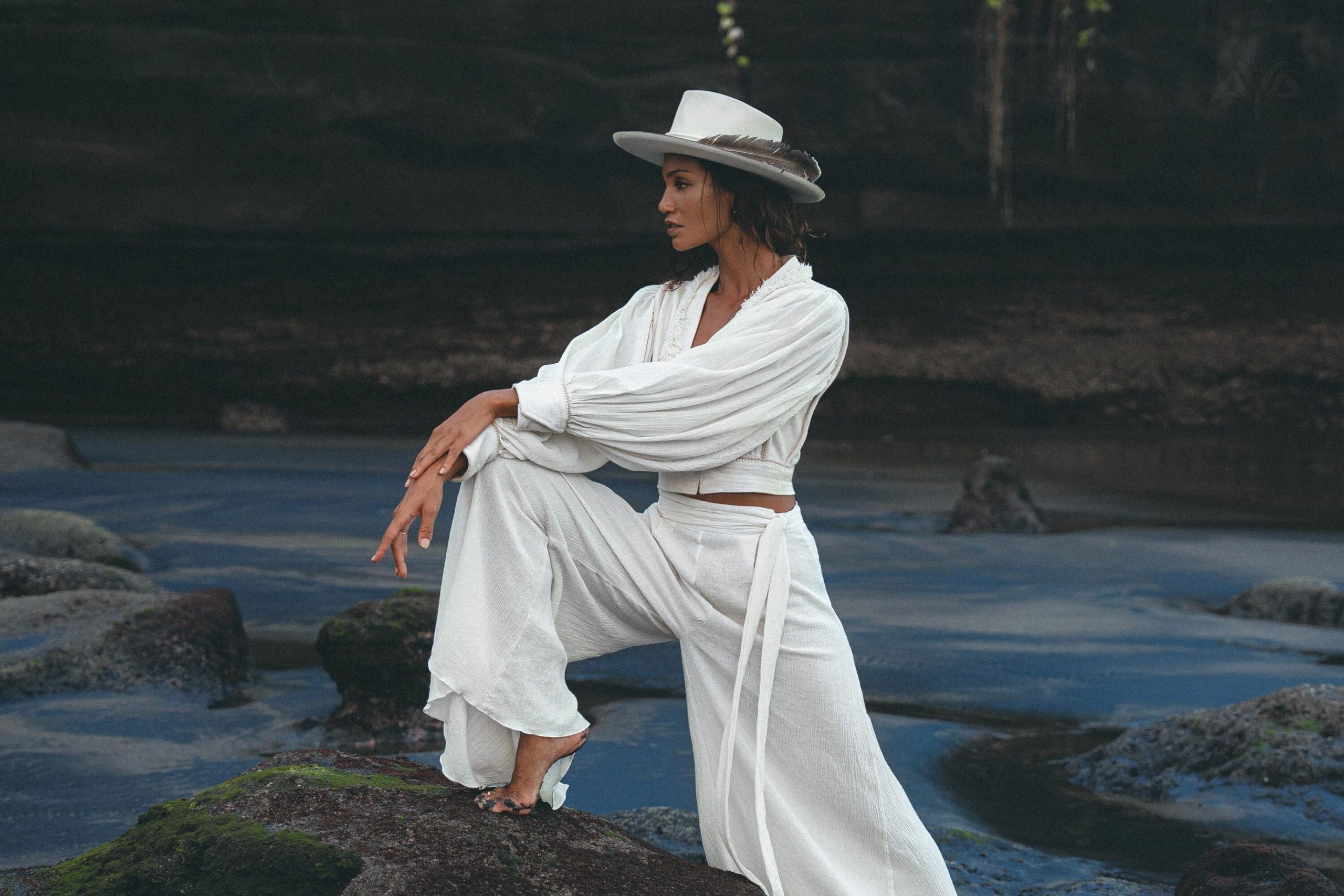 Off White Linen Pants Organic Boho For Women